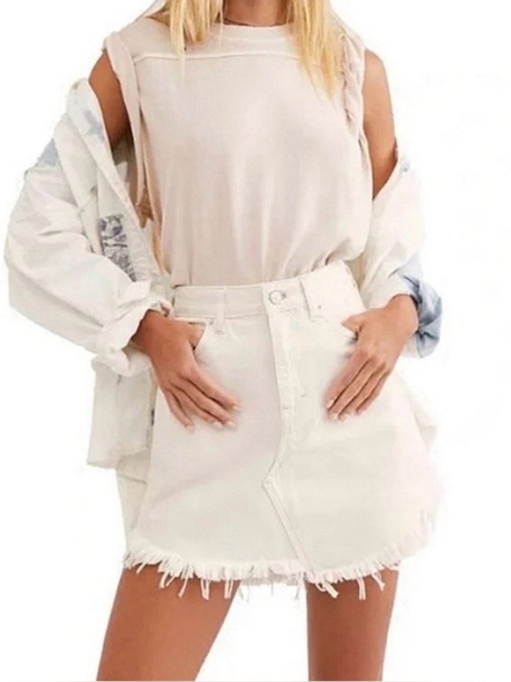 🌺 Free People Bailey Denim Mini Skirt